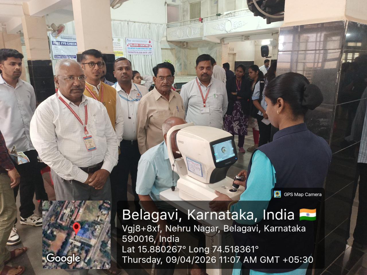 Blood Donation & Free Eye Check-up Camp held at SGBIT under the banner NSS Unit